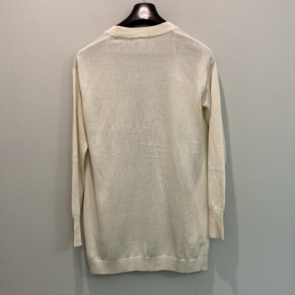 H&M Cream Long Open Cardigan Oversized - Picture 13 of 15